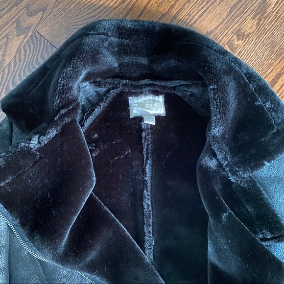 Faux fur coat, Sherpa moto style - Picture 4 of 4